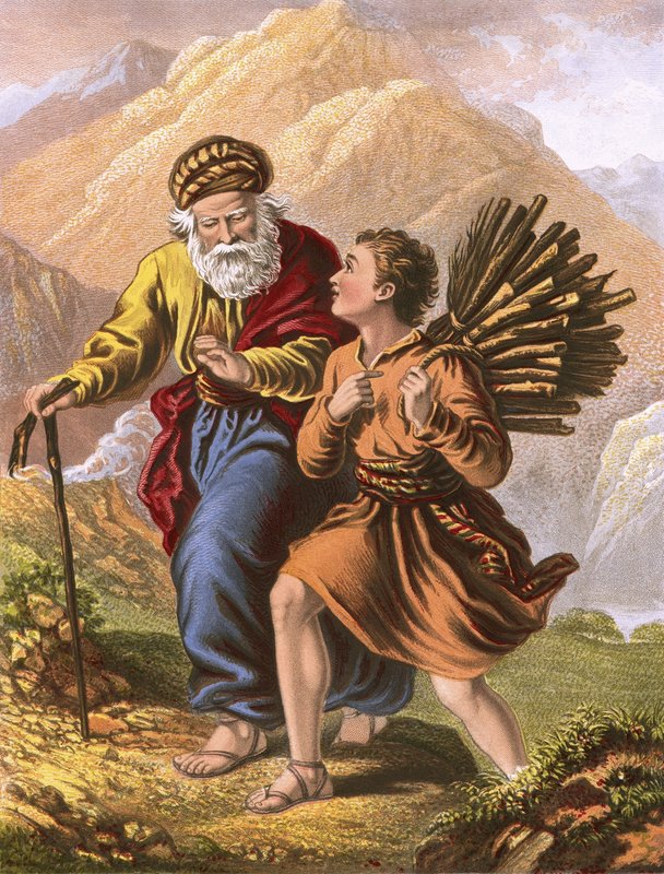 Abraham og Isak på vei til Moria av English School