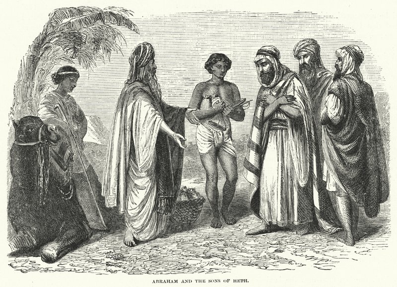 Abraham og Hets sønner (gravering) av English School