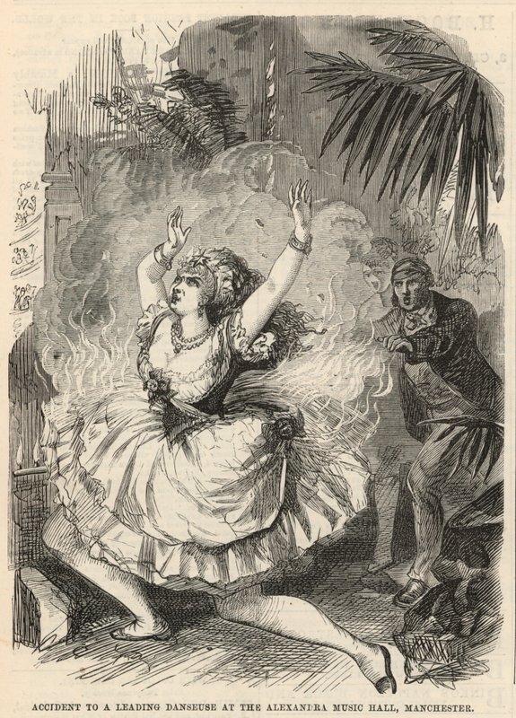Ulykke med en ledende danseuse i Alexandra Music Hall, Manchester av English School