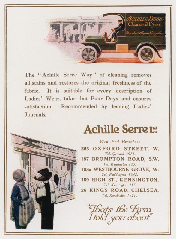 Achille Serre, renholdere og farger av English School