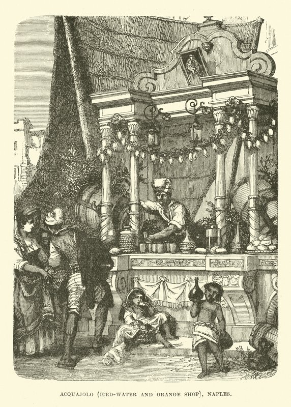 Acquajolo, isvann og appelsinbutikk, Napoli av English School