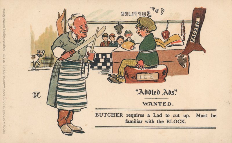 Addled Ads-postkort av English School