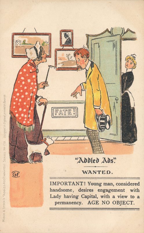 Addled Ads-postkort av English School