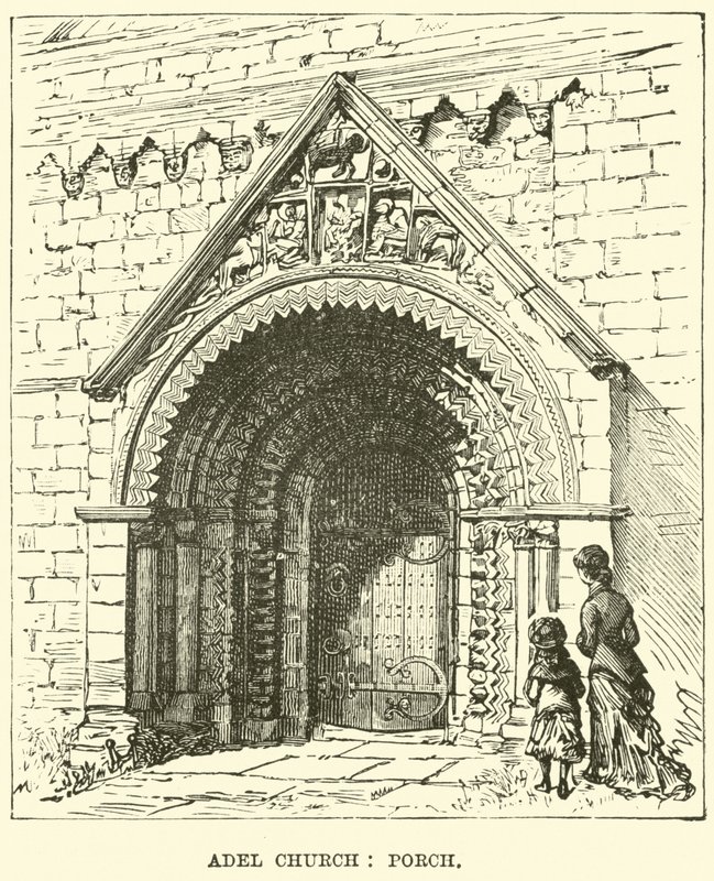 Adel kirke, våpenhus av English School