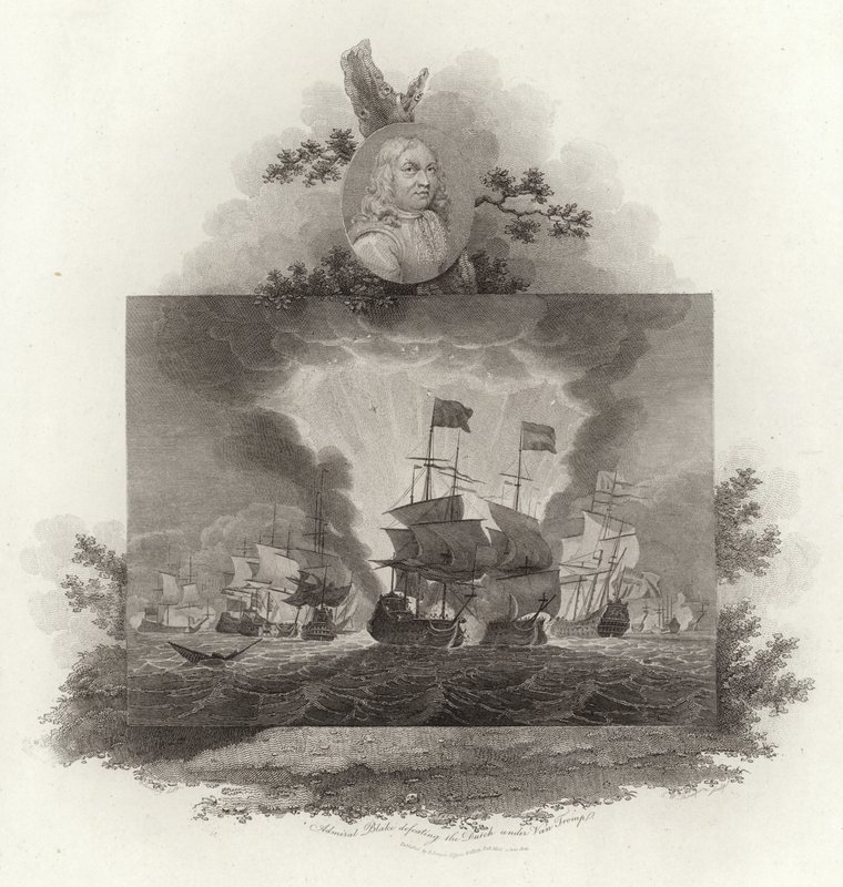 Admiral Blake beseiret nederlenderne under Van Tromp av English School