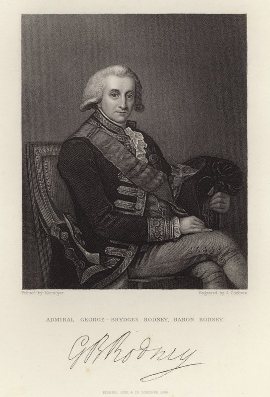 Admiral George Brydges Rodney av English School