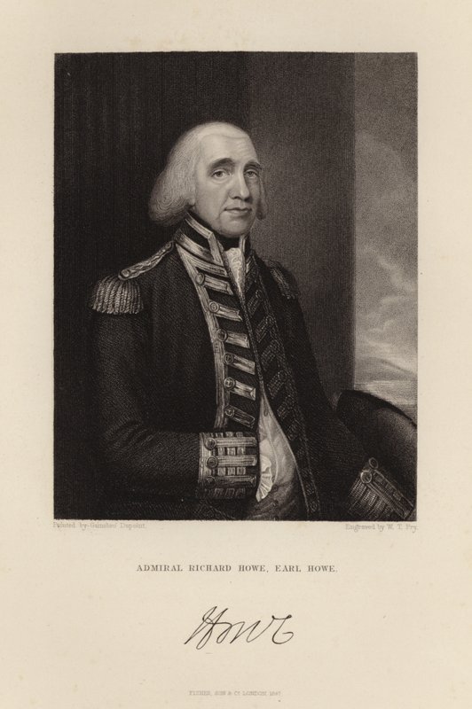 Admiral Richard Howe av English School