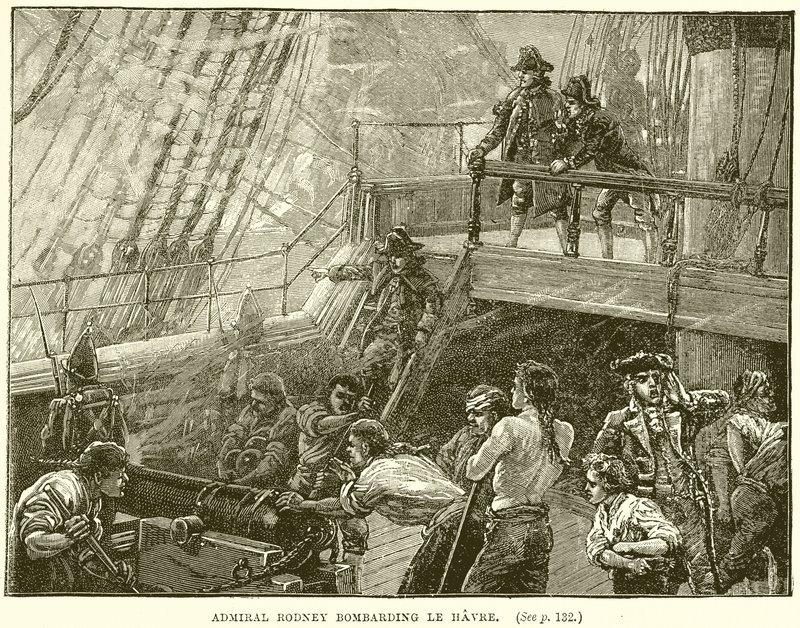 Admiral Rodney bombarderer Le Havre av English School