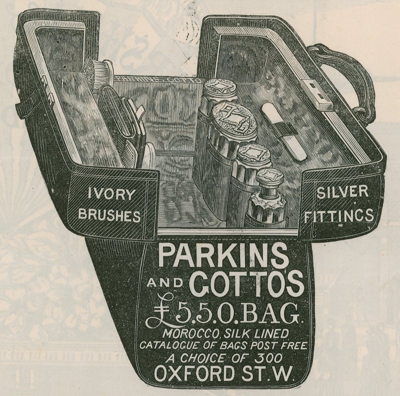 Annonse for Parkins og Cottos-veske av English School