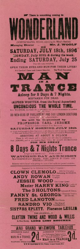 Annonse for Wonderland, Whitechapel Road, London av English School