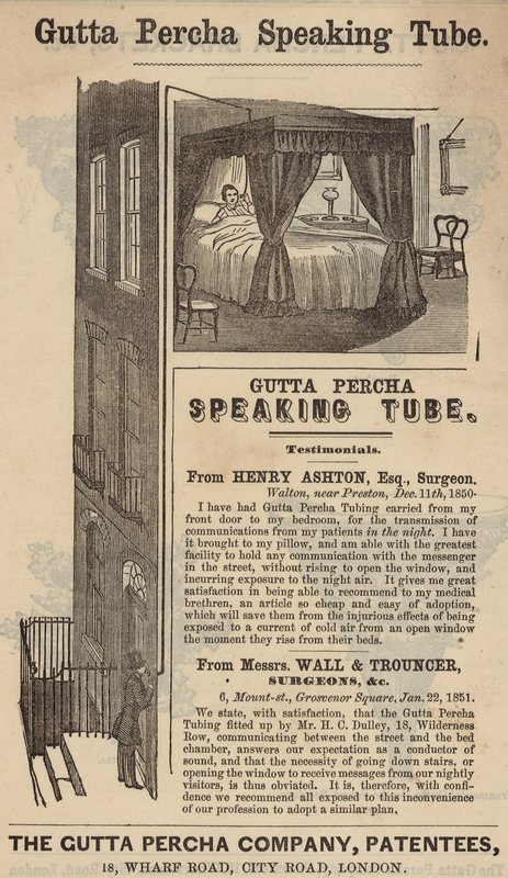 Annonse for Gutta Percha Speaking Tube av English School