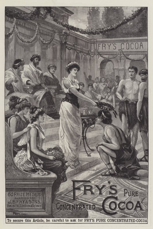 Annonse, Fry's Pure Concentrated Cocoa (gravering) av English School