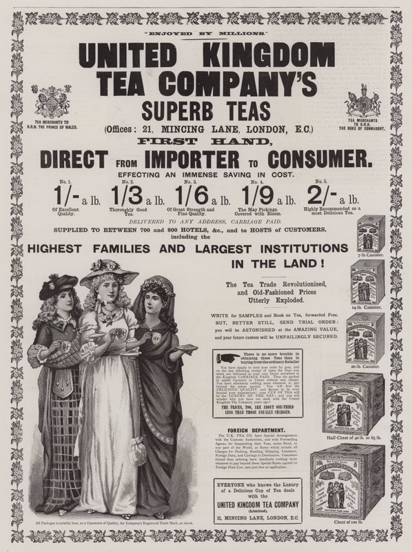 Annonse, United Kingdom Tea Company (gravering) av English School