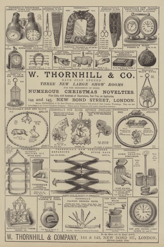 Annonse, W Thornhill and Company (gravering) av English School