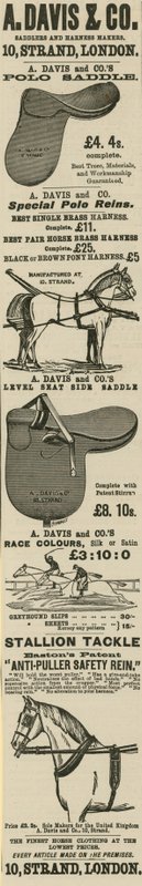 Annonse for A Davis & Co salmakere og selemakere av English School