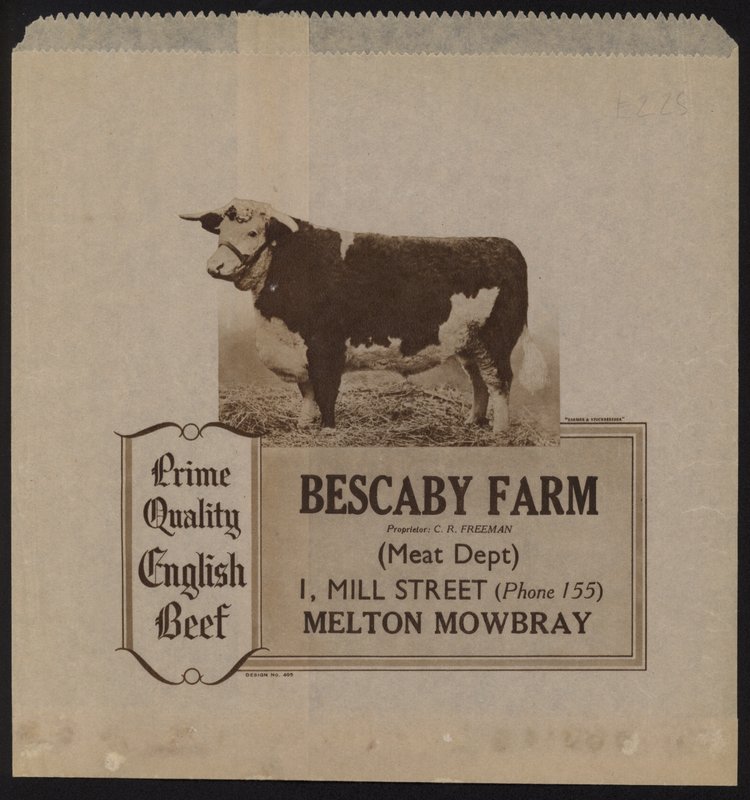 Annonse for Bescaby Farm biff av English School