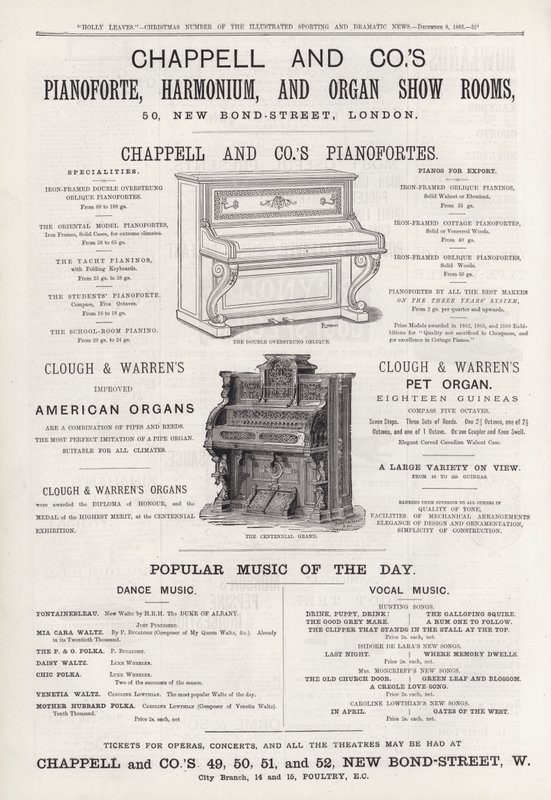 Annonse for Chappell og Co