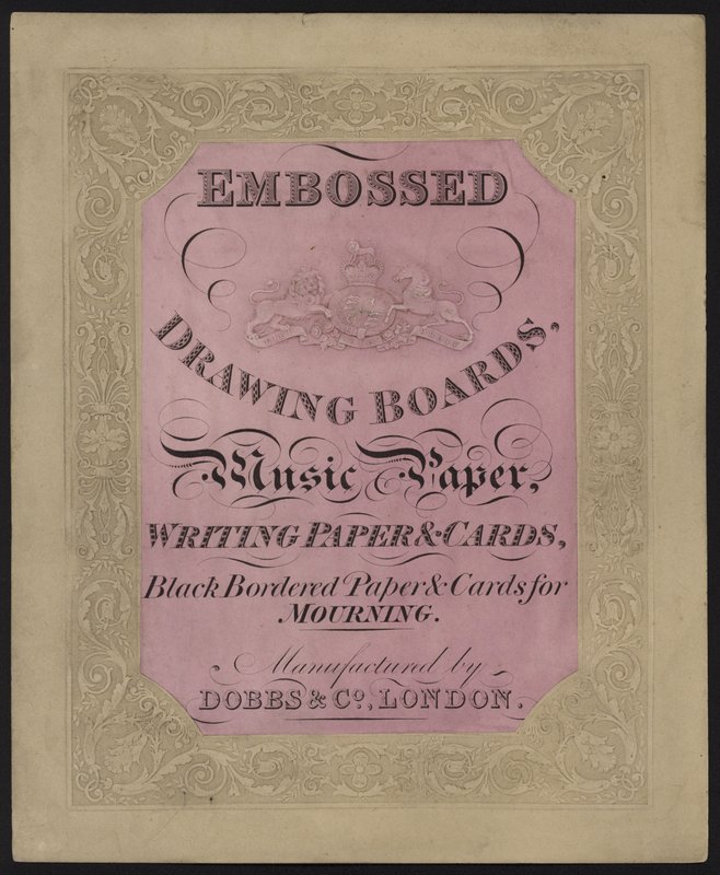 Annonse for Dobbs & Co papir og kort av English School