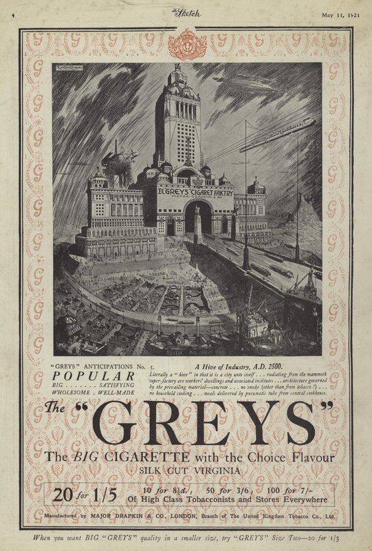 Annonse for Greys-sigaretter av English School