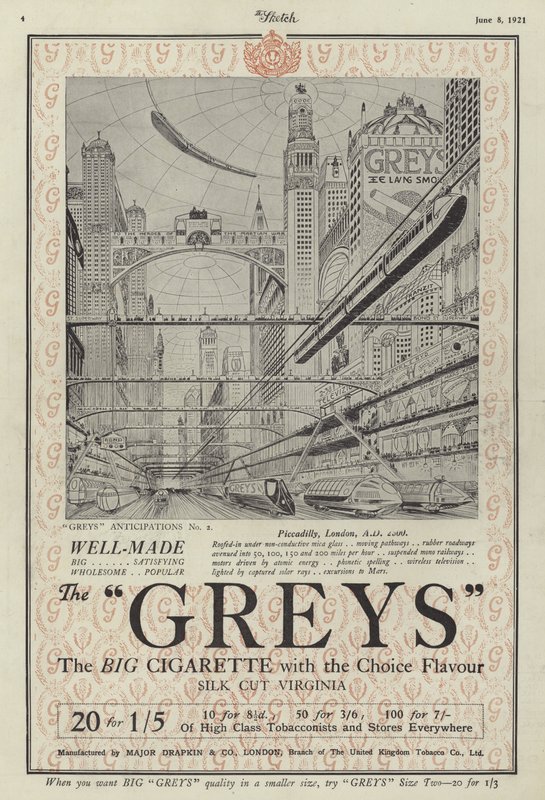Annonse for Greys-sigaretter av English School