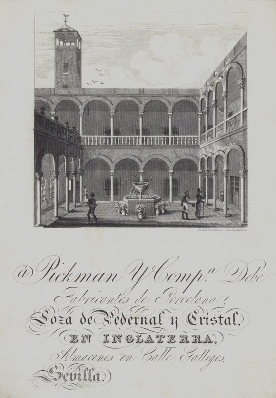 Annonse for Pickman and Co, porselensprodusenter (litho) av English School