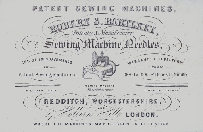 Annonse for Robert S Bartleet symaskiner (litho) av English School
