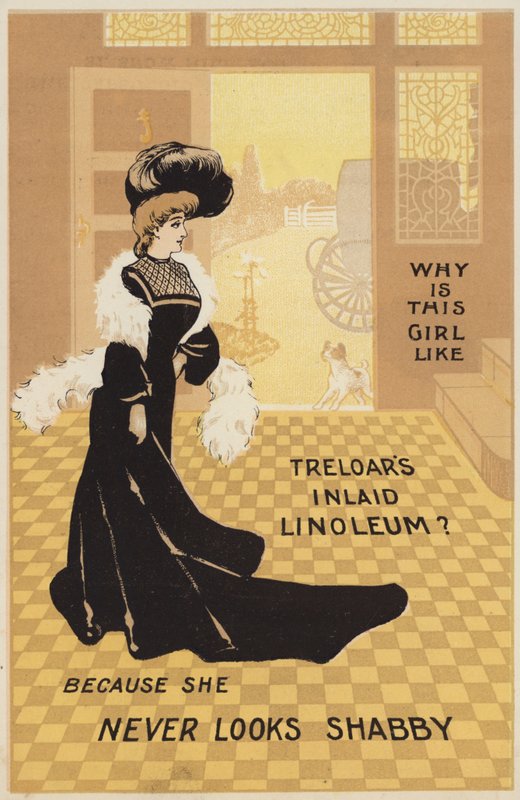 Annonse for Treloars Inlaid Linoleum av English School
