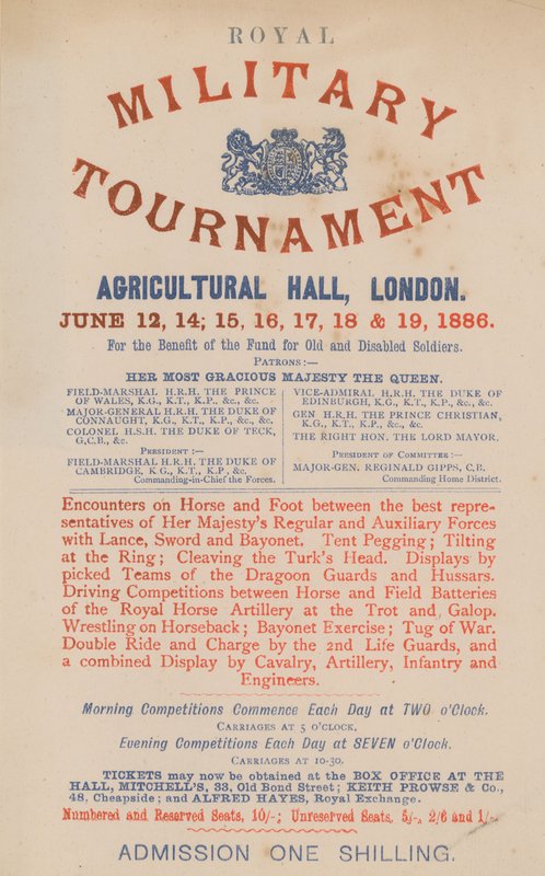 Annonse for Royal Military Tournament av English School