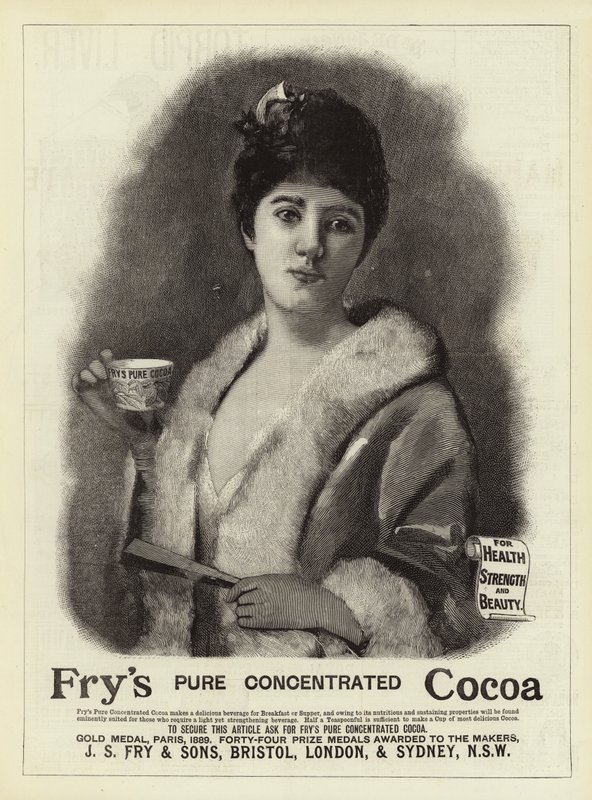 Reklame, Fry's Cocoa (gravering) av English School