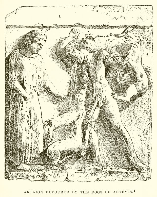 Aktaion fortært av Dogs of Artemis av English School
