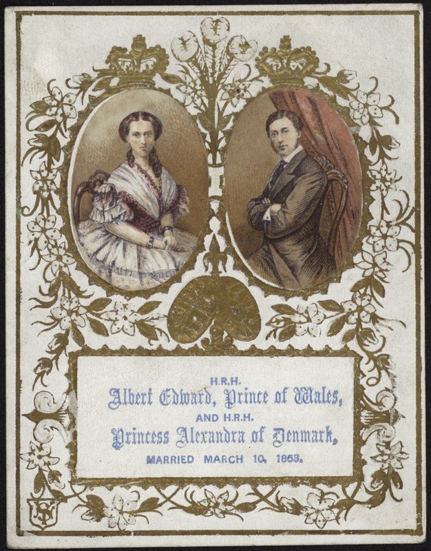 Albert Edward, prins av Wales, og prinsesse Alexandra av Danmark av English School