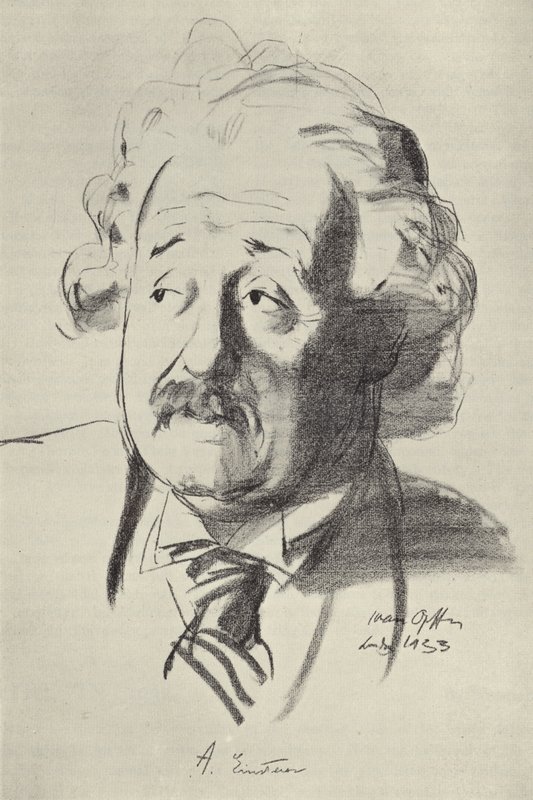 Albert Einstein , tyskfødt fysiker av English School