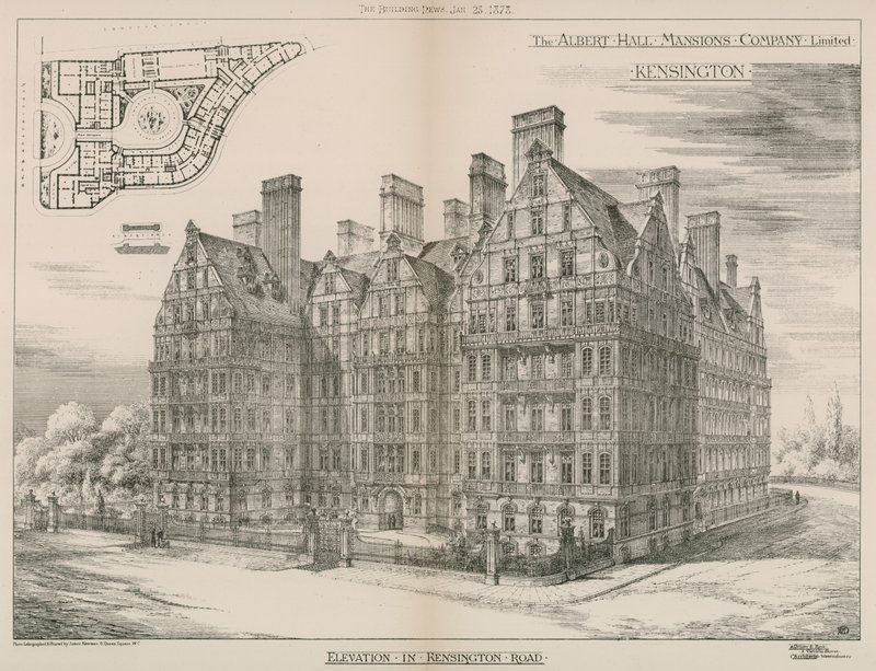 Albert Hall Mansions, Kensington, London av English School