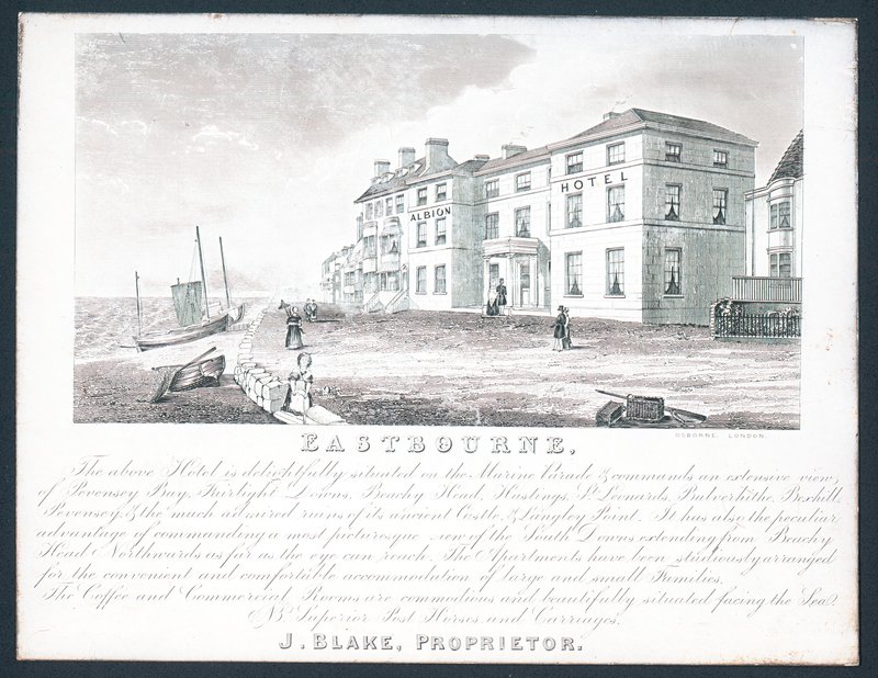 Albion Hotel, handelskort for innehaveren, J Blake av English School
