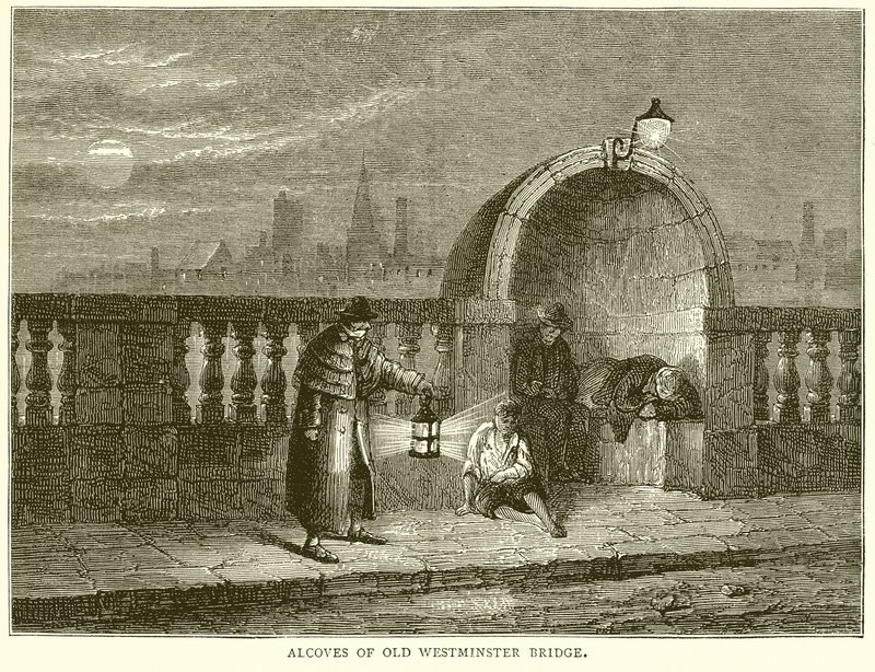 Alkovene til Old Westminster Bridge av English School