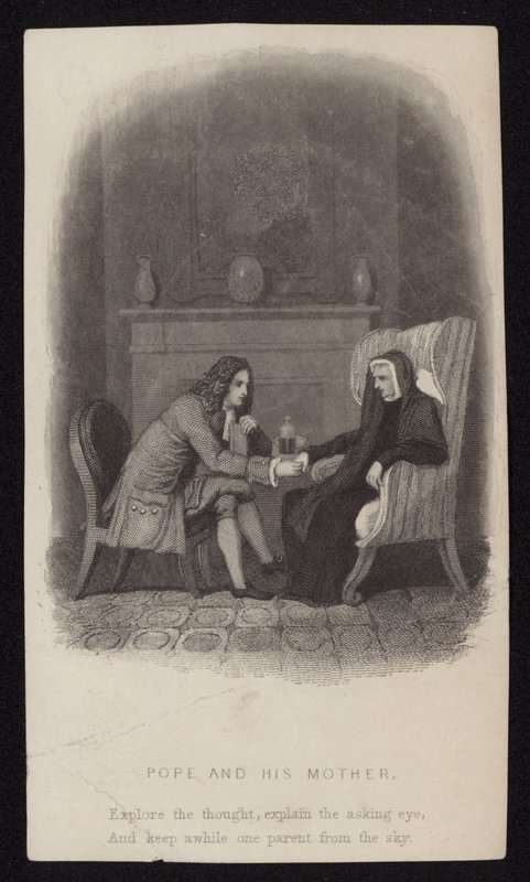 Alexander Pope og hans mor av English School