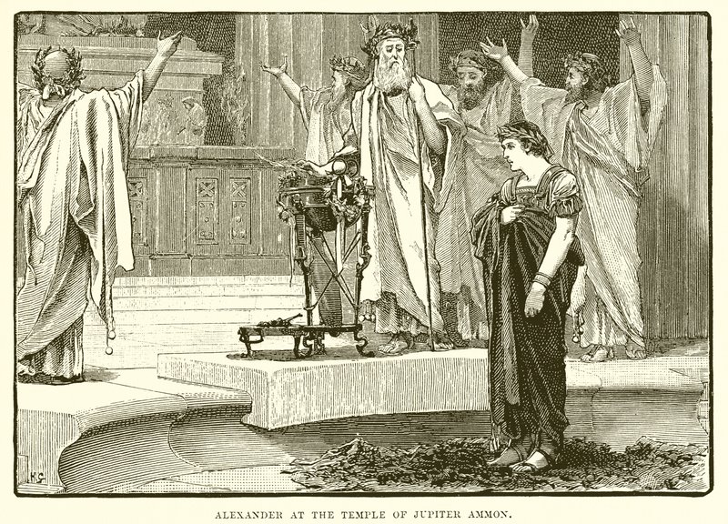 Alexander ved tempelet til Jupiter Ammon av English School