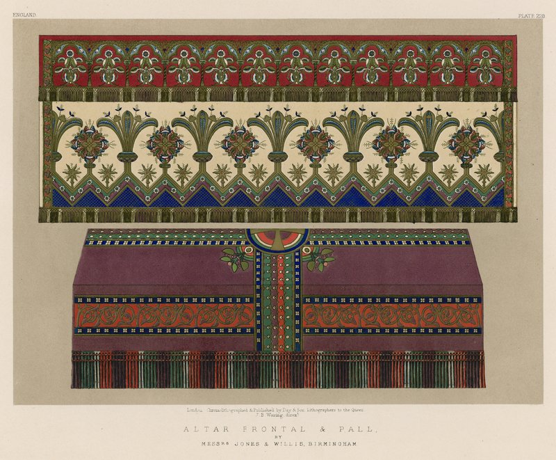 Altar Frontal and Pall av Mrs Jones and Willis, Birmingham av English School