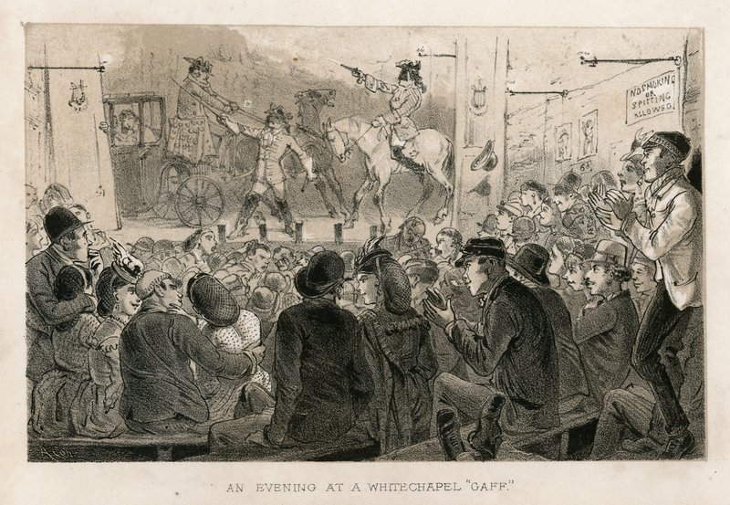 En kveld på en Whitechapel Gaff. Dick Turpin av English School
