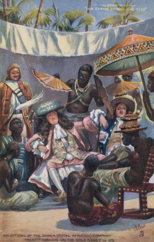 En tjenestemann i Guinea (Royal African) Company-avtalen på Gold Coast i 1672 av English School