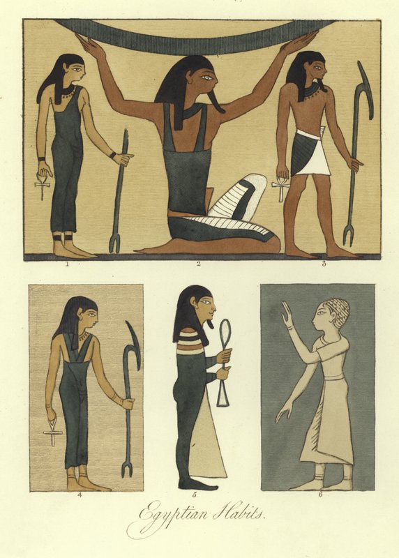 Gamle egyptiske kostymer av English School