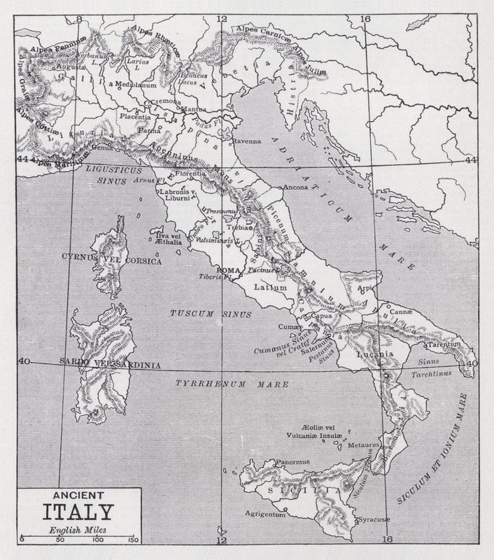 Det gamle Italia (litho) av English School