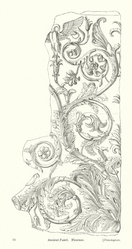 Ancient Panel, Firenze (gravering) av English School