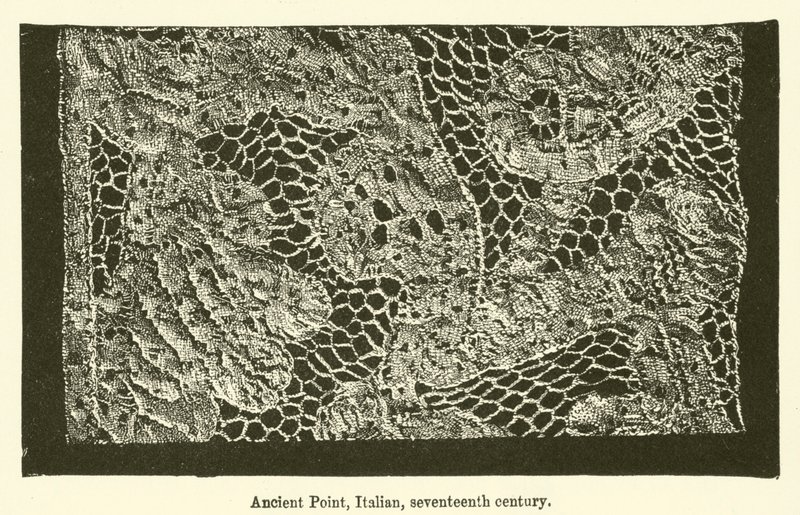 Ancient Point, italiensk, syttende århundre (gravering) av English School