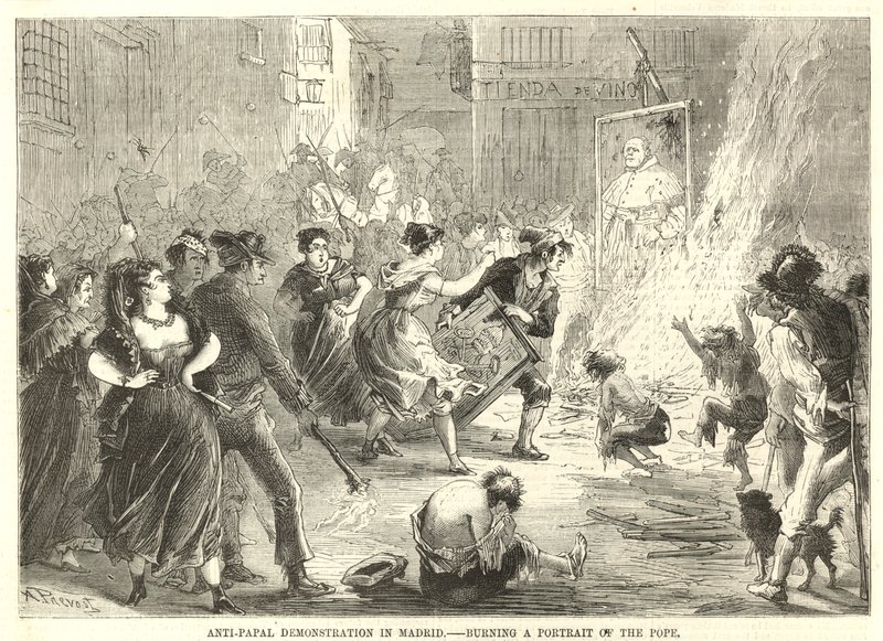 Antipavelig demonstrasjon i Madrid av English School