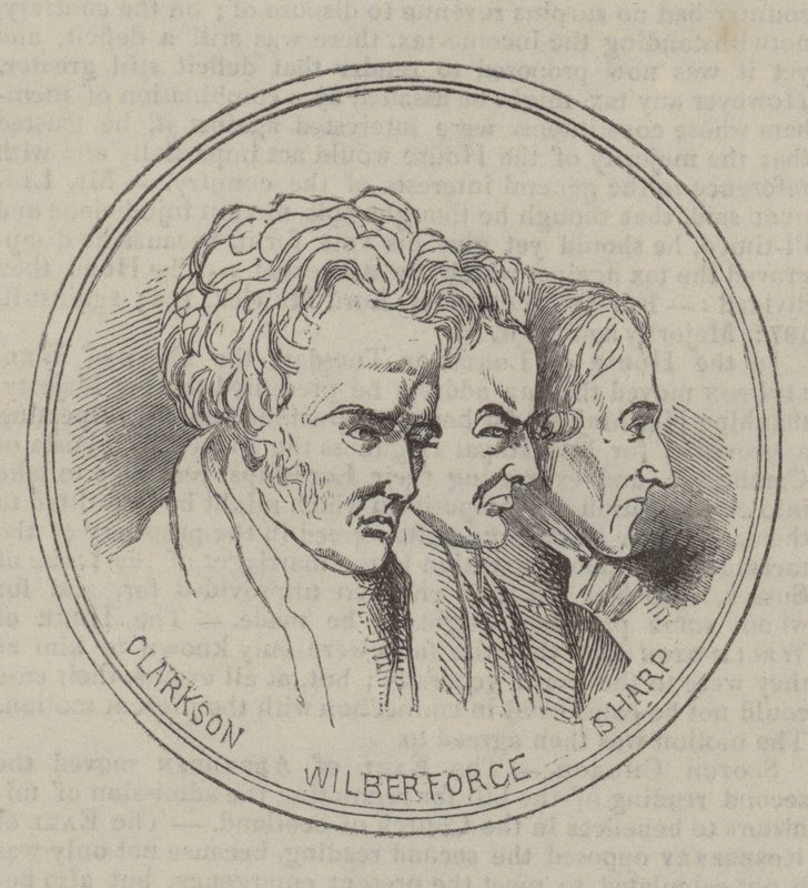 Anti Slavery, Clarkson, Wilberforce, Sharp av English School