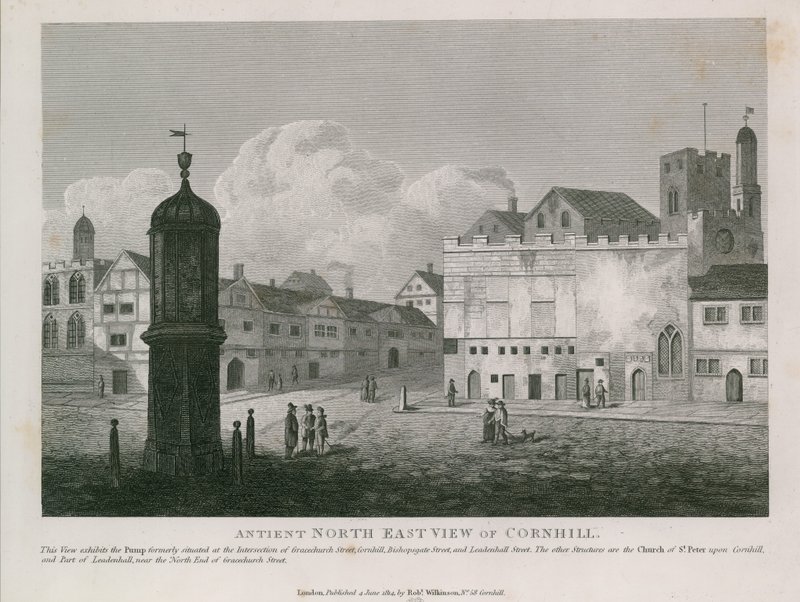 Gammel nordøstutsikt over Cornhill av English School