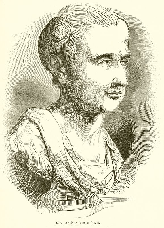 Antik byste av Cicero av English School
