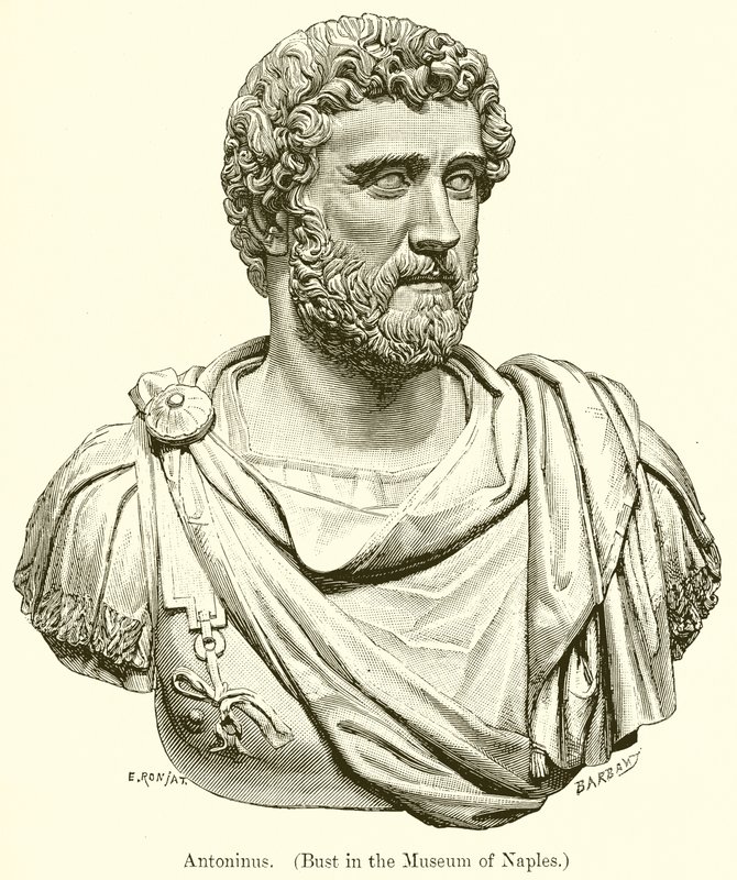 Antoninus. (Byste i museet i Napoli) av English School