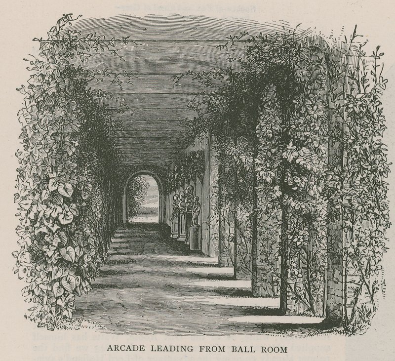 Arcade som fører til Ball Room, Holland House av English School
